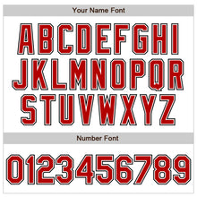 Load image into Gallery viewer, Custom White Red-Black Authentic Baseball Jersey
