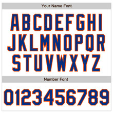 Load image into Gallery viewer, Custom White Royal-Orange Authentic Baseball Jersey
