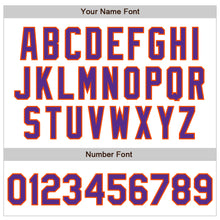 Load image into Gallery viewer, Custom White Purple-Orange Authentic Baseball Jersey
