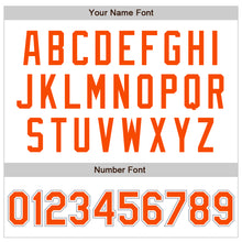 Load image into Gallery viewer, Custom White Orange-Gray Authentic Baseball Jersey

