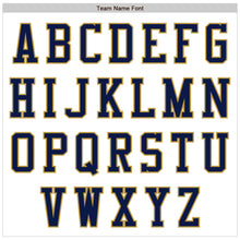 Load image into Gallery viewer, Custom White Navy-Old Gold Authentic Baseball Jersey
