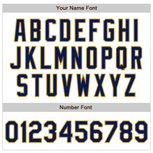 Load image into Gallery viewer, Custom White Navy-Old Gold Authentic Baseball Jersey
