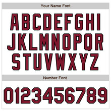 Load image into Gallery viewer, Custom White Crimson-Black Authentic Baseball Jersey
