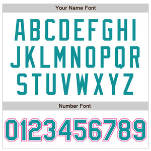Custom White Teal-Pink Authentic Baseball Jersey