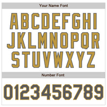Load image into Gallery viewer, Custom White Steel Gray-Old Gold Authentic Baseball Jersey
