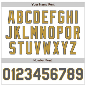 Custom White Steel Gray-Old Gold Authentic Baseball Jersey