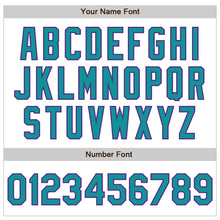 Load image into Gallery viewer, Custom White Teal-Purple Authentic Baseball Jersey
