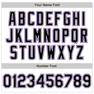 Custom White Black-Purple Authentic Baseball Jersey