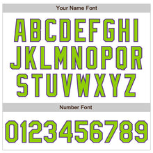 Load image into Gallery viewer, Custom White Neon Green-Purple Authentic Baseball Jersey
