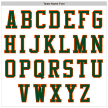 Load image into Gallery viewer, Custom White Green-Orange Authentic Baseball Jersey
