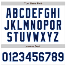 Load image into Gallery viewer, Custom White Navy-Light Blue Authentic Baseball Jersey
