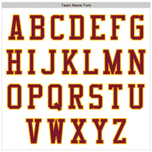 Load image into Gallery viewer, Custom White Crimson-Gold Authentic Baseball Jersey
