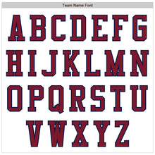 Load image into Gallery viewer, Custom White Crimson-Navy Authentic Baseball Jersey
