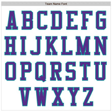 Load image into Gallery viewer, Custom White Purple-Teal Authentic Baseball Jersey
