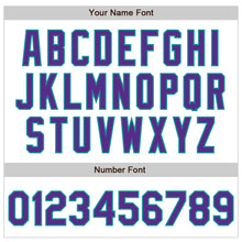 Load image into Gallery viewer, Custom White Purple-Teal Authentic Baseball Jersey
