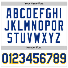 Load image into Gallery viewer, Custom White Royal-Gold Authentic Throwback Basketball Jersey
