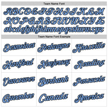 Load image into Gallery viewer, Custom White Light Blue-Black Authentic Throwback Basketball Jersey
