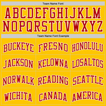 Load image into Gallery viewer, Custom Yellow Red-White Authentic Basketball Jersey
