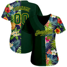 Load image into Gallery viewer, Custom 3D Pattern Design Tropical Pattern With Pineapples Palm Leaves And Flowers Authentic Baseball Jersey
