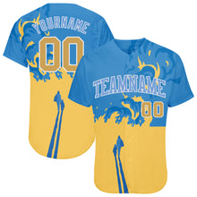 Load image into Gallery viewer, Custom 3D Pattern Design Stop War In Ukraine Authentic Baseball Jersey
