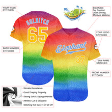 Load image into Gallery viewer, Custom Rainbow For Pride Month Love Is Love LGBT Authentic Baseball Jersey
