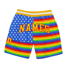 Load image into Gallery viewer, Custom Rainbow For Pride Month Love Is Love LGBT Authentic Basketball Shorts
