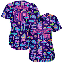 Load image into Gallery viewer, Custom 3D Pattern Design Colorful Flowers And Mushrooms Psychedelic Hallucination Authentic Baseball Jersey
