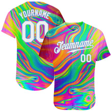 Load image into Gallery viewer, Custom 3D Pattern Design Abstract Colorful Psychedelic Fluid Art Authentic Baseball Jersey

