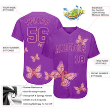 Load image into Gallery viewer, Custom 3D Pink Ribbon With Butterfly Wings Breast Cancer Awareness Month Women Health Care Support Authentic Baseball Jersey
