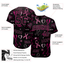 Load image into Gallery viewer, Custom 3D Pink Ribbon Breast Cancer Awareness Month Women Health Care Support Authentic Baseball Jersey
