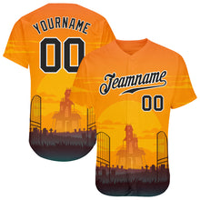 Load image into Gallery viewer, Custom 3D Pattern Halloween Horror Night Authentic Baseball Jersey
