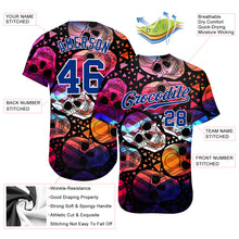 Load image into Gallery viewer, Custom 3D Pattern Halloween Skulls Authentic Baseball Jersey
