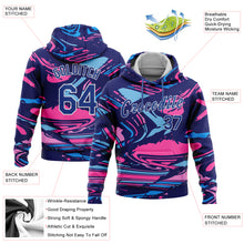 Load image into Gallery viewer, Custom Stitched Figure Royal Pink Light Blue-White 3D Pattern Design Sports Pullover Sweatshirt Hoodie
