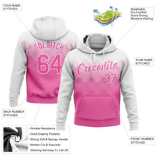 Load image into Gallery viewer, Custom Stitched White Pink 3D Pattern Design Sports Pullover Sweatshirt Hoodie

