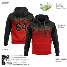 Load image into Gallery viewer, Custom Stitched Red Black-Old Gold 3D Pattern Design Sports Pullover Sweatshirt Hoodie
