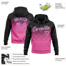 Load image into Gallery viewer, Custom Stitched Pink Pink Black-Light Blue 3D Pattern Design Sports Pullover Sweatshirt Hoodie

