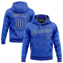 Load image into Gallery viewer, Custom Stitched Royal Royal-White 3D Pattern Design Sports Pullover Sweatshirt Hoodie
