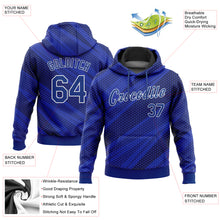 Load image into Gallery viewer, Custom Stitched Royal Roayl Navy-White 3D Pattern Design Sports Pullover Sweatshirt Hoodie
