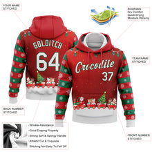 Load image into Gallery viewer, Custom Stitched Red White-Kelly Green 3D Christmas Sports Pullover Sweatshirt Hoodie
