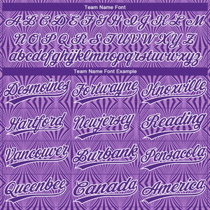 Custom Purple Purple-White 3D Pattern Design Authentic Baseball Jersey