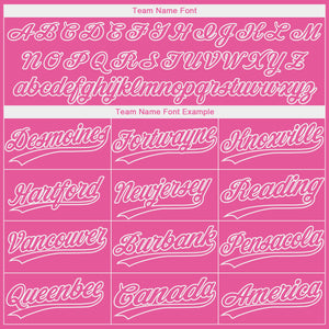 Custom Pink Pink-Camo 3D Pattern Design Authentic Baseball Jersey