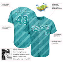 Load image into Gallery viewer, Custom Aqua Teal-White 3D Pattern Design Authentic Baseball Jersey
