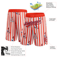 Load image into Gallery viewer, Custom Orange Royal 3D Pattern Sailboats Authentic Basketball Shorts
