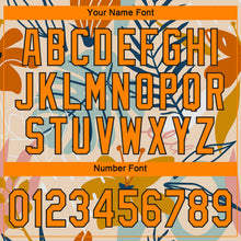 Load image into Gallery viewer, Custom Cream Bay Orange-Black 3D Pattern Design Hawaii Palm Leaves And Flowers Authentic Baseball Jersey
