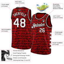 Load image into Gallery viewer, Custom Red White-Black Authentic City Edition Basketball Jersey
