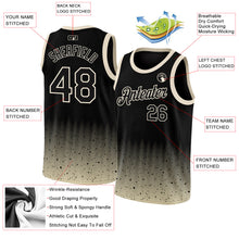 Load image into Gallery viewer, Custom Black Cream Fade Fashion Authentic City Edition Basketball Jersey
