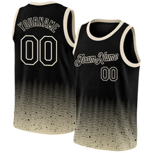 Load image into Gallery viewer, Custom Black Cream Fade Fashion Authentic City Edition Basketball Jersey
