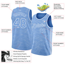 Load image into Gallery viewer, Custom Light Blue White Authentic City Edition Basketball Jersey
