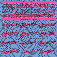 Load image into Gallery viewer, Custom Light Blue Pink-Black Authentic City Edition Basketball Jersey
