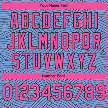 Load image into Gallery viewer, Custom Light Blue Pink-Black Authentic City Edition Basketball Jersey
